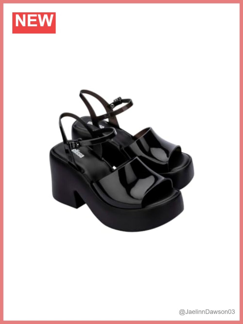 Melissa Lina Vegan Platform Sandals Women's Jelly Shoes Ankle Strap